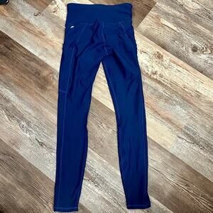 Fabletics Motion 365 Trinity Triple Pocket Blue Women Size XS 7/8 Gym Legging
